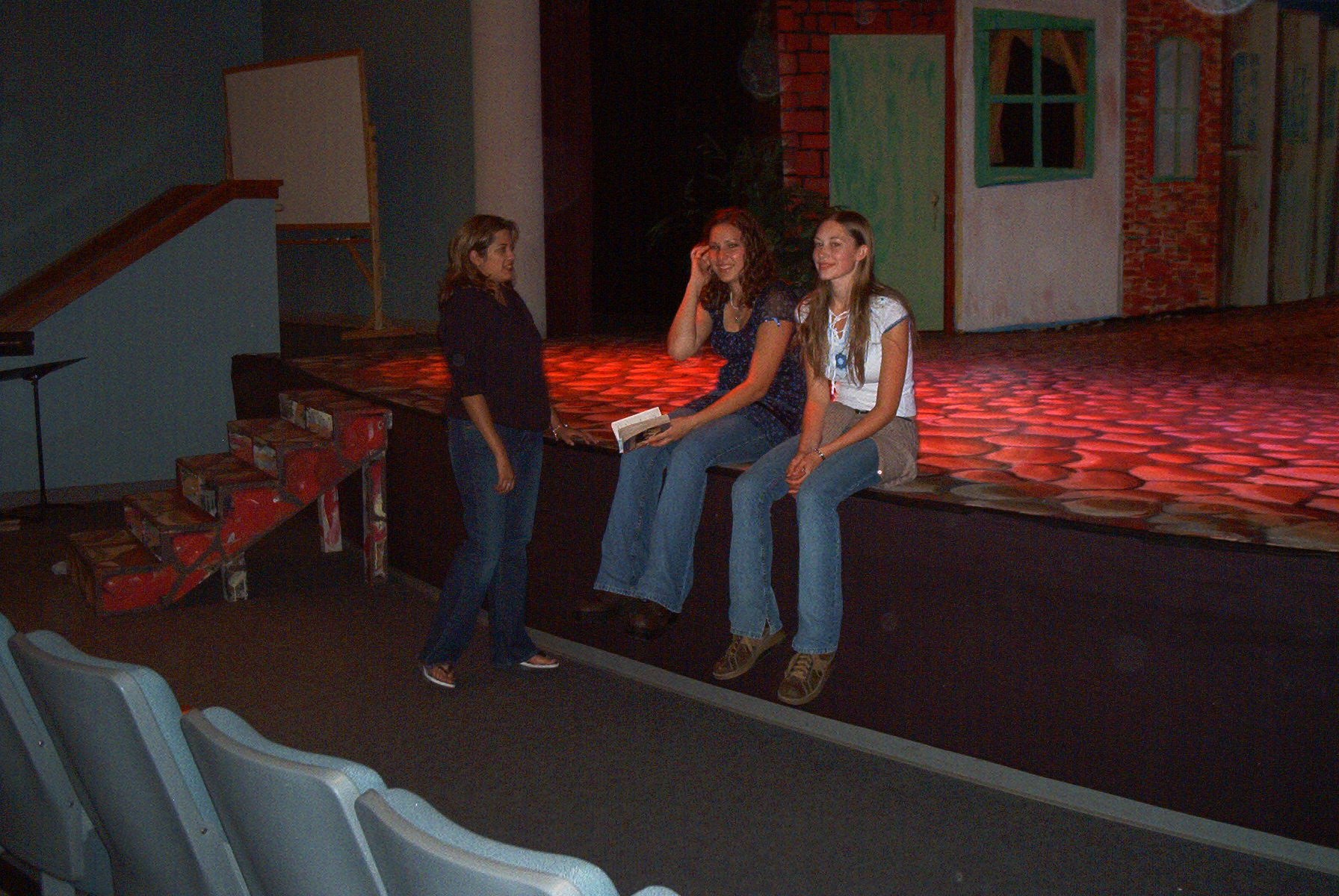 Three Actresses Rest by the Stage